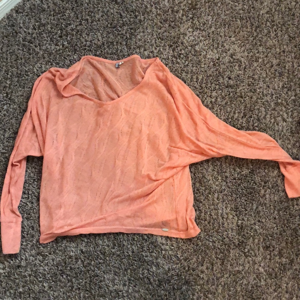 Rip curl peach lace sweater